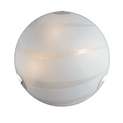 CRI ceiling lamp in white glass with satin decoration-I-CRI-PL50
