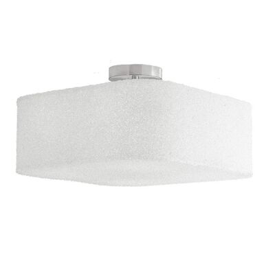 DEA ceiling lamp with chromed metal structure and transparent diffuser-I-DEA-PL42