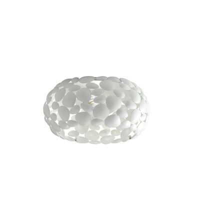 Dioniso ceiling light in chromed or white metal, available in two sizes-I-DIONISO-PL35-BCO