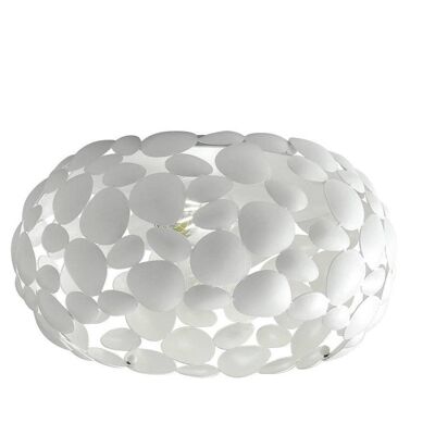 Dioniso ceiling light in chromed or white metal, available in two sizes-I-DIONISO-PL48-BCO