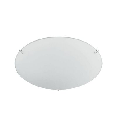 EGIZIA ceiling lamp in white satin glass with chromed structure-74/01212