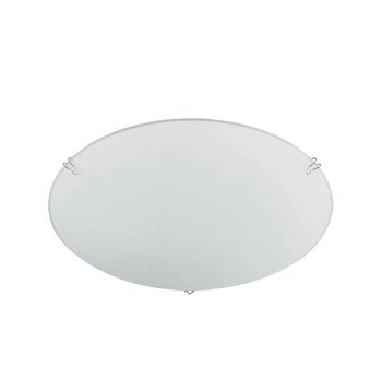 Plafonnier EGIZIA en verre blanc satiné avec structure chromée-74/01212 1