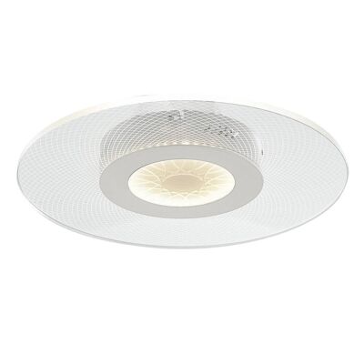 Eternity LED ceiling light 34W in matte white metal and transparent and satin diffuser-LED-ETERNITY-PL50