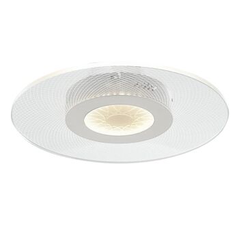 Plafonnier LED Eternity 34W en métal blanc mat et diffuseur transparent et satiné-LED-ETERNITY-PL50 1