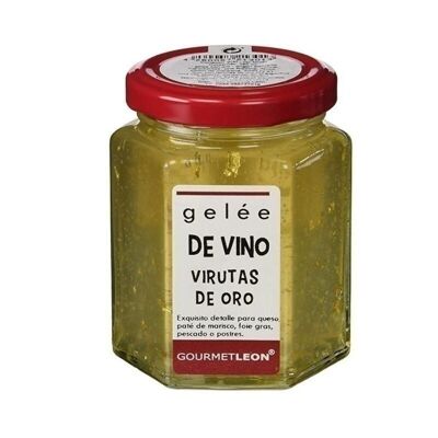 Wine gele with gold shavings 160ml. Gourmet Leon