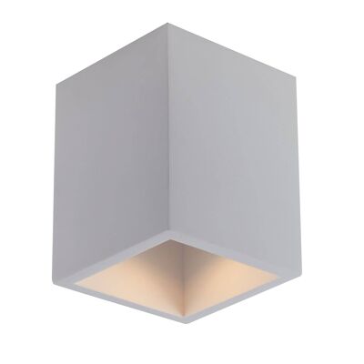 Modular FOSTER ceiling light in paintable white plaster-I-FOSTER-PL1