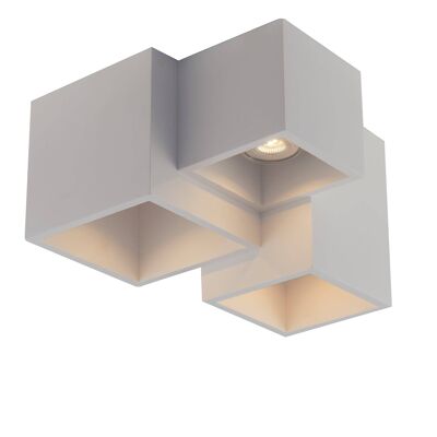 Foster ceiling lamp in paintable white plaster-I-FOSTER-PL3