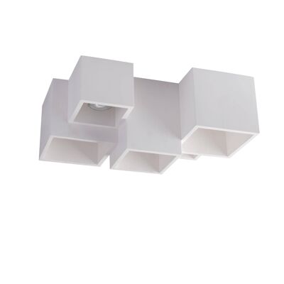 Foster ceiling light in paintable white plaster-I-FOSTER-PL5