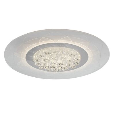 Himalaya 42W LED ceiling light in matte white metal and transparent and satin diffuser-LED-HIMALAYA-PL50