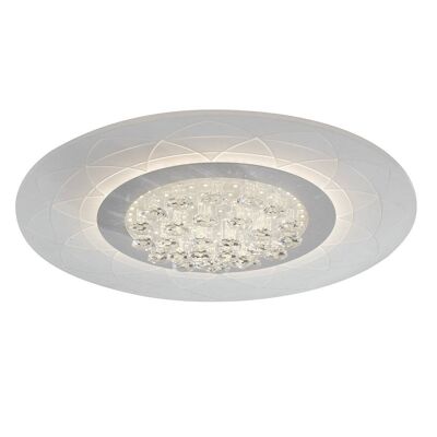 Plafonnier LED Himalaya 42W en métal blanc mat et diffuseur transparent et satiné-LED-HIMALAYA-PL50