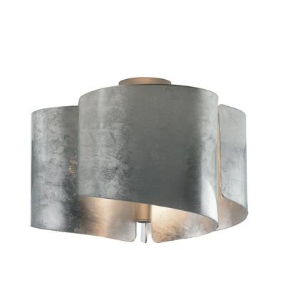 Lámpara de techo Imagine en cristal curvado con estructura de aluminio-I-IMAGINE-PL3 SIL