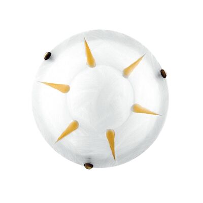 Lancia ceiling lamp in glass with amber decoration 40 cm.-38/03812