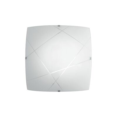 ALEXIA LED ceiling lamp in white glass with engraved decoration-I-ALEXIA/PL30
