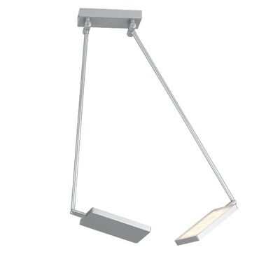 BOOK 17W LED ceiling light in satin metal with adjustable diffuser and warm light-LED-BOOK-PL-GR