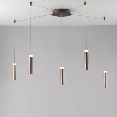 LED Candle 35W bronze ceiling lamp with biemission-LED-CANDLE-PL5 diffusers