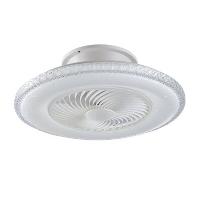 LED ceiling light with fan Borea 40W in white acrylic-LED-BOREA-INT