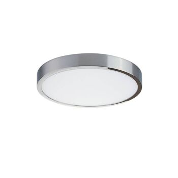 Plafonnier LED Domo 24W en aluminium chromé, lumière naturelle-LED-DOMO-Q24 2