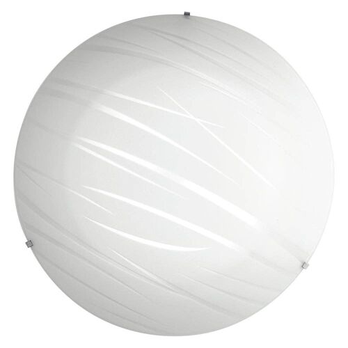 Plafoniera LED Gogain in vetro bianco satinato e luce naturale. Disponibile in due dimensioni-I-GOGAIN/PL40
