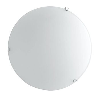 Plafonnier LED NEVE 8W en verre blanc satiné, lumière naturelle-I-NEVE/PL25R 1