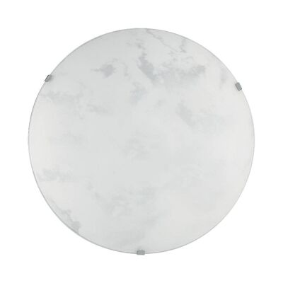 SELENE 12W LED ceiling light in cloudy white glass, natural light-I-SELENE/PL30