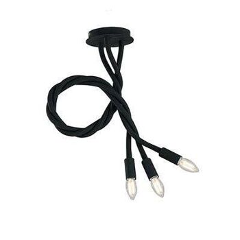 Plafonnier Lover en métal flexible recouvert de silicone noir ou blanc-I-LOVER-3-BCO 4