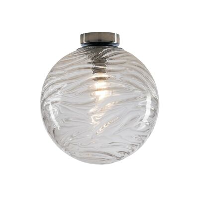 Spherical Nereide ceiling light in glass with concentric waves-I-NEREIDE-G-PL25 TR