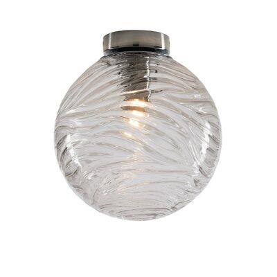 Spherical Nereide ceiling light in glass with concentric waves-I-NEREIDE-G-PL30 TR