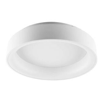 Plafonnier Noah avec structure en aluminium gaufré blanc, or ou noir avec diffuseur en silicone et interrupteur interne pour personnaliser la température de couleur. Disponible en deux tailles-LED-NOAH-PL60-NER 4