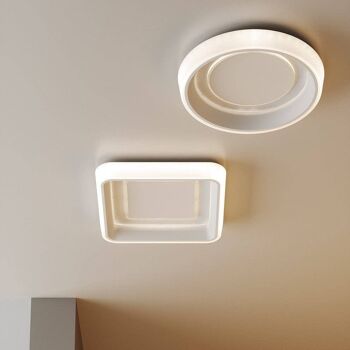 Plafonnier Nurax LED 45W, en aluminium blanc et interrupteur interne pour personnaliser la température de couleur. Disponible en forme ronde ou carrée.-LED-NURAX-R50 4