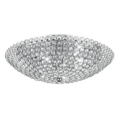 Planet ceiling lamp in chromed metal and K9 crystals (6XG9)-I-PLANET/PL45