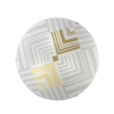 SEVENTY ceiling light in curved glass with silk-screened decoration-I-SEVENTY/PL40