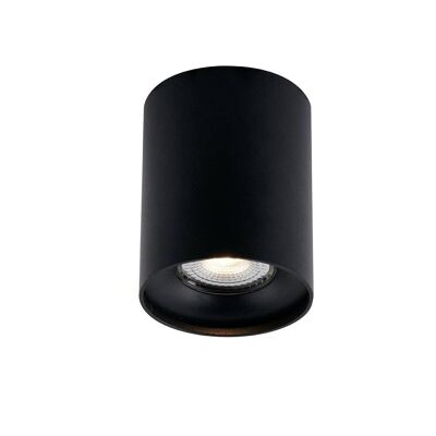 Town ceiling lamp in aluminum with spot light (1xGU10)-I-TOWN-R BLACK