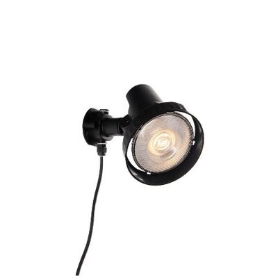 Proiettore Grubb nero orientabile per esterni, con lampadina LED 15W e picchetto inclusi-LED-GRUBB-15M