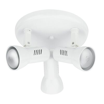 CARRERA Spot de metal acabado blanco con luces orientables-SPOT-CARRERA-PL3