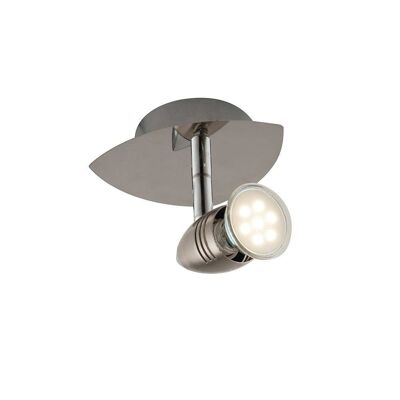 Spot LED Sunny 3W in metallo con finitura in nichel spazzolato con luci orientabili, lampadine incluse-SPOT-SUNNY-1