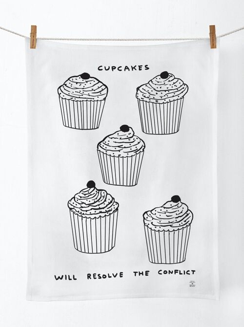 Tea Towel - Funny Gift - Cupcakes
