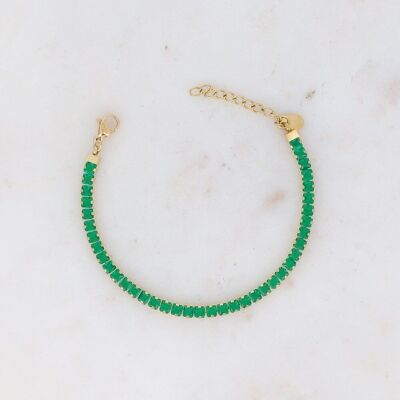 Deanna bracelet - gold emerald
