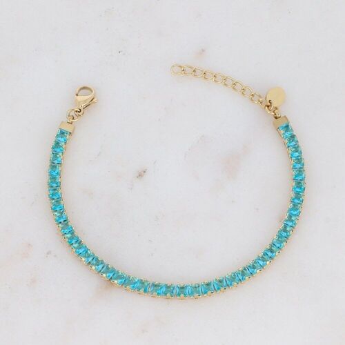 Bracelet Deanna - doré light turquoise