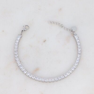 Bracelet Deanna rhodium blanc