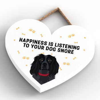 P5812 - Spaniel Happiness Dog Snoring Without Katie Pearson Artworks Heart Hanging Plaque 3