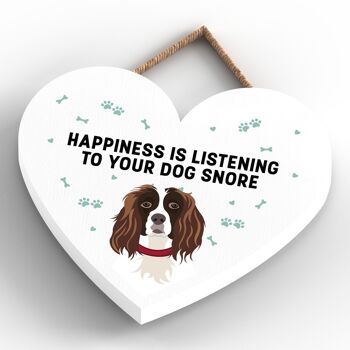 P5813 - Spaniel Happiness Dog Snoring Without Katie Pearson Artworks Heart Hanging Plaque 4