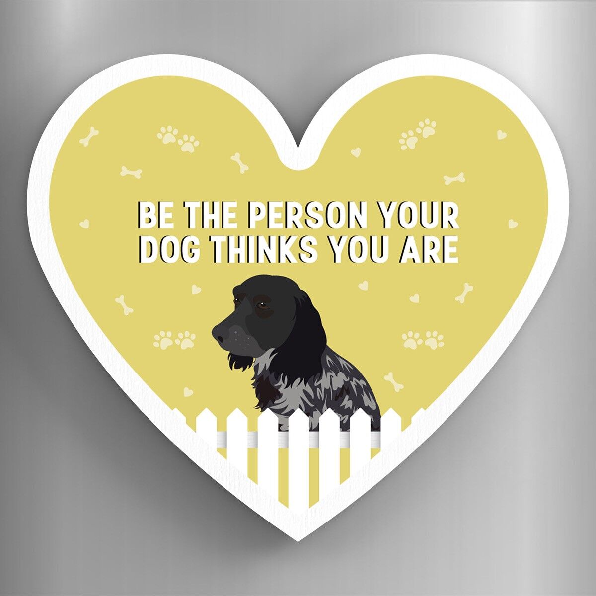 P5876 – Cocker Spaniel Person Your Dog Thinks You Are Katie Pearson Artworks Holzmagnet in Herzform