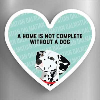 P5887 - Dalmata Home Without A Dog Katie Pearson Artworks Magnete in legno a forma di cuore