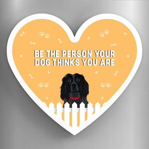 P5957 - Spaniel Person Your Dog Thinks You Are Katie Pearson Artworks Heart Shaped Wooden Magnet
