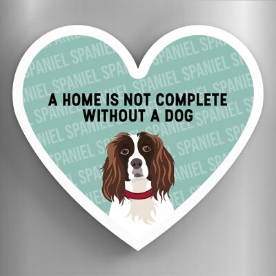 P5959 - Spaniel Home Without A Dog Katie Pearson Artworks Aimant en bois en forme de coeur