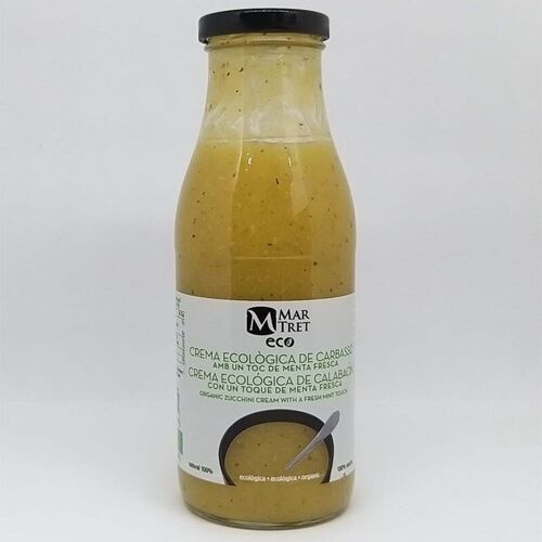 Crema de Calabacín con Menta ECO 500ml. Mar-Tret