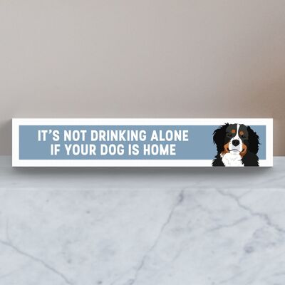 P6099 – Berner Sennenhund, der nicht alleine trinkt Katie Pearson Artworks Holz-Momento-Block