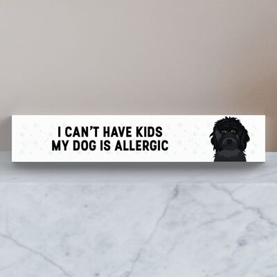 P6101 - My Black Cockapoo Is Allergic To Kids Katie Pearson Artworks Wooden Momento Block