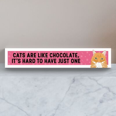 P6115 - Los gatos de jengibre son como el chocolate Difícil tener uno Katie Pearson Obras de arte Bloque Momento de madera
