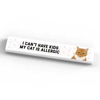 P6119 - Mon chat tigré gingembre est allergique aux enfants Katie Pearson Artworks Bloc Momento en bois 4